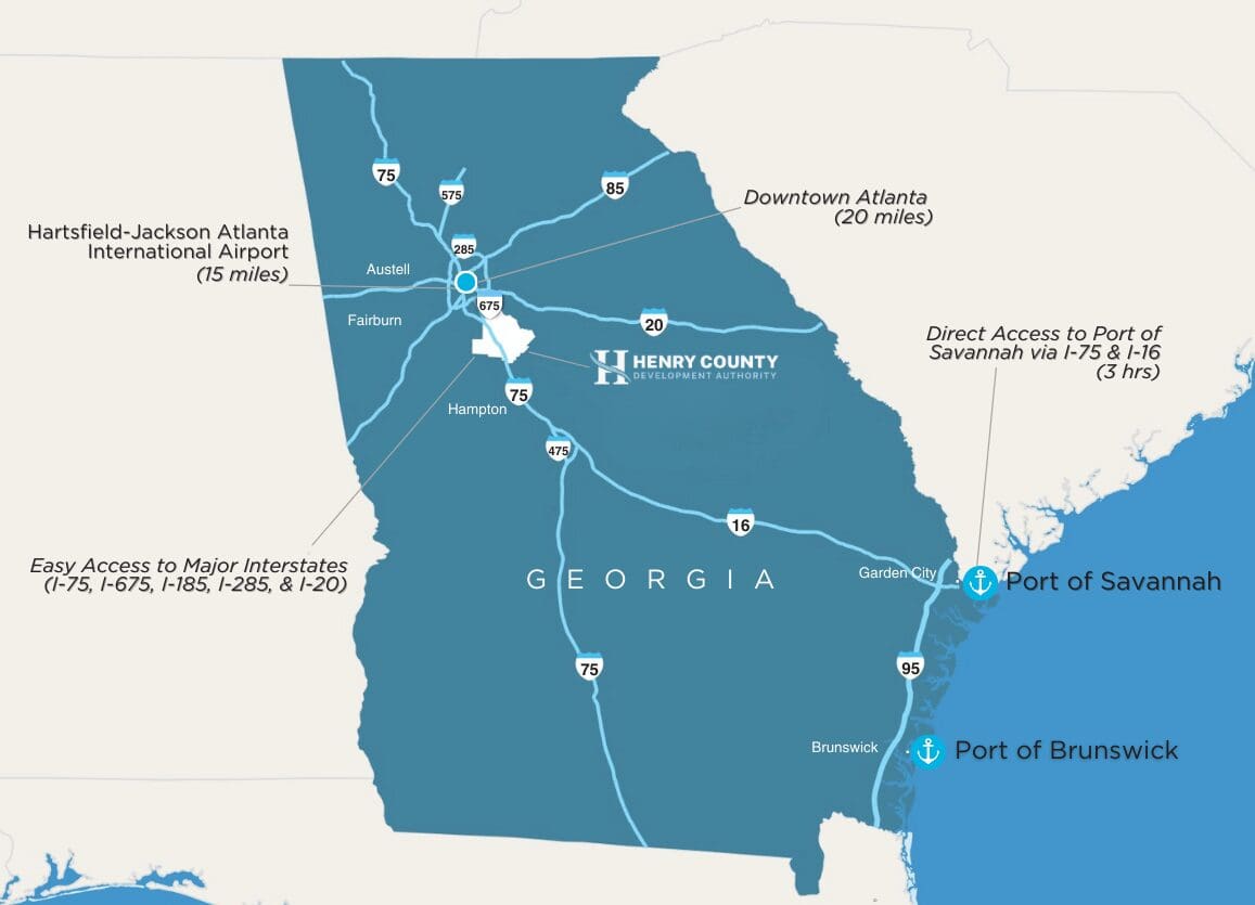 henry county development authority henry map transportation